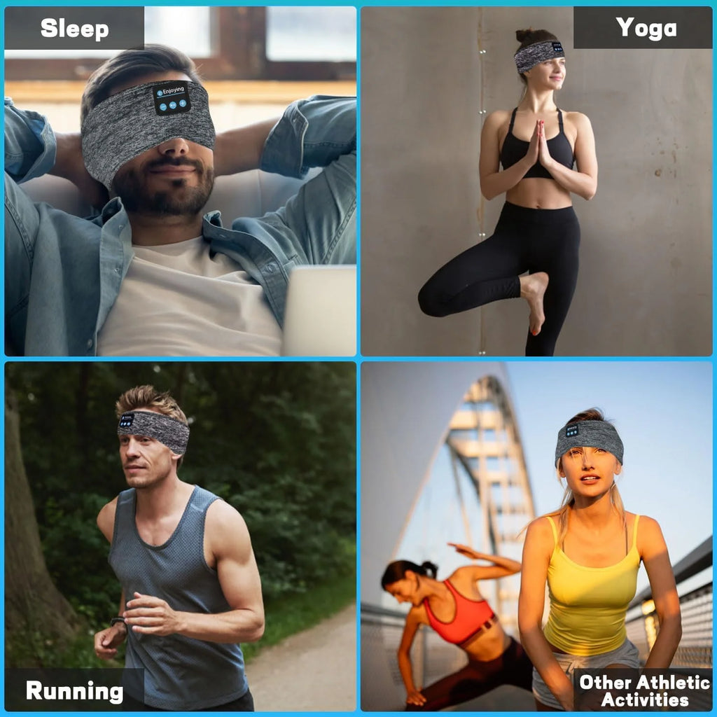 V5.4 Sleep Headphones Headband,Soft Sleeping Wireless Music Sport Earphones with Ultra-Thin Stereo Speakers, Long Play Time