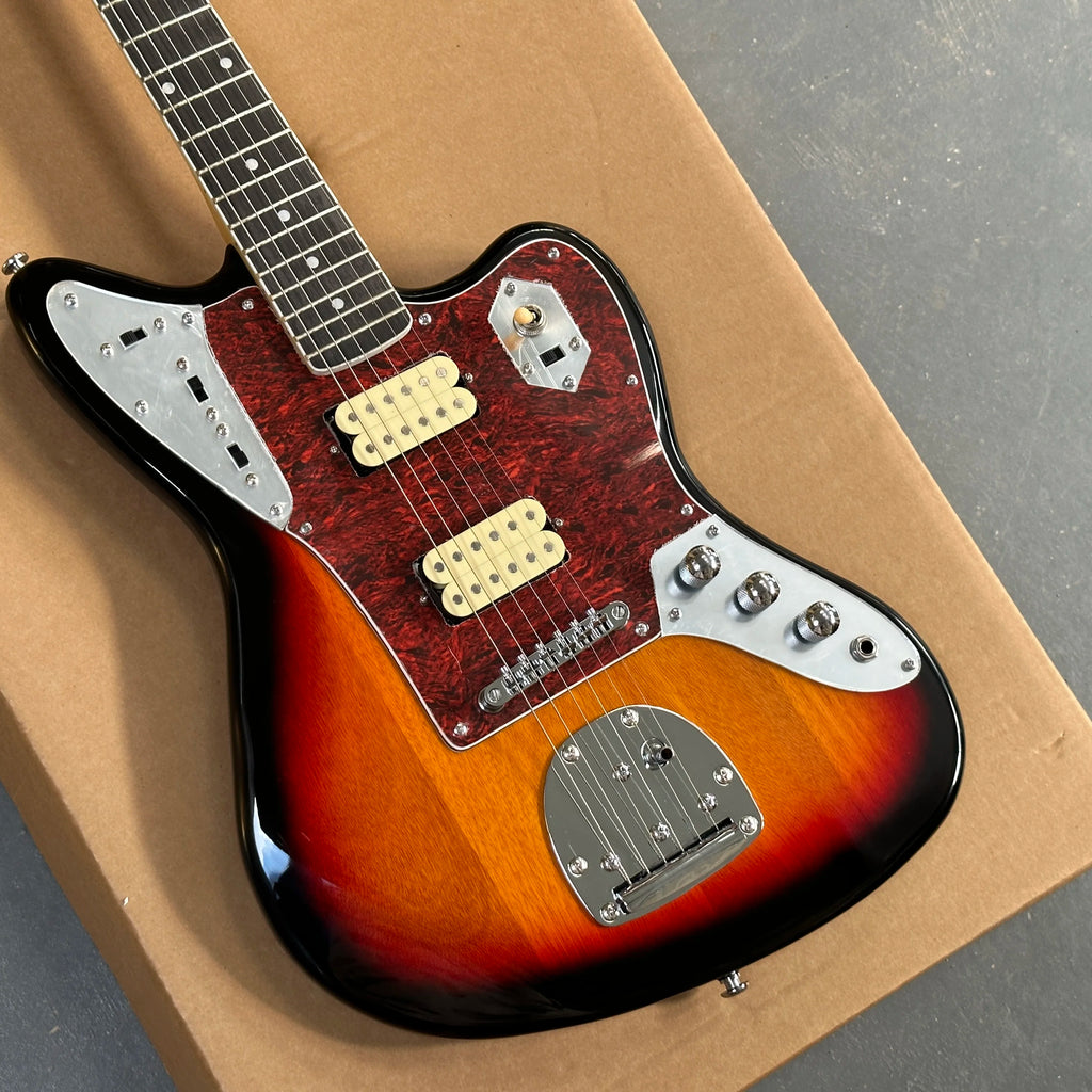 High Quality Custom Jazz Master Electric Guitar 3-Tone Sunburst Jaguars Solid Body