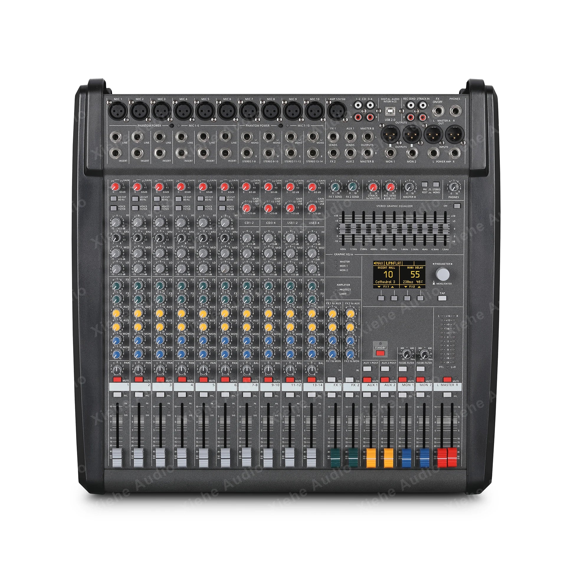 Powermate 600 3 Factory Price Professional Audio Powerd Mixer PM 600-3/1000-3/1600-3 Powered Dj Mixers Console