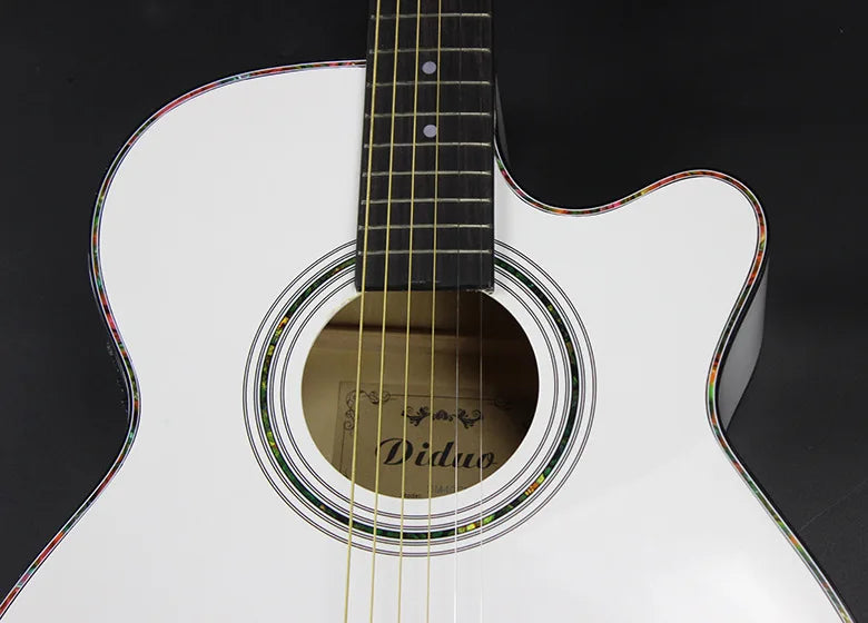 China Guitar 40 Inch White Acoustic Guitar with 4 Band Pickup