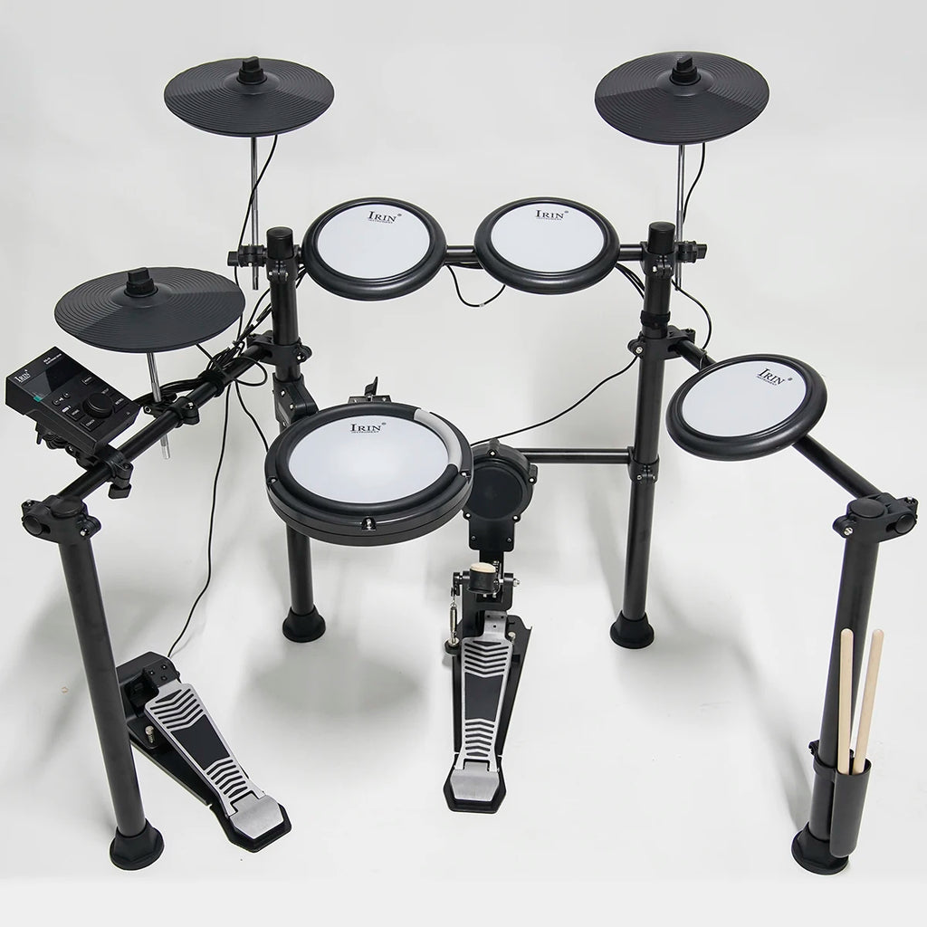 China Factory Hot Sale Cheap PriceIRIN 5 Drums 3 Cymbals Portable Silicone Electronic Drums Set Professional Electronic Drum Kit