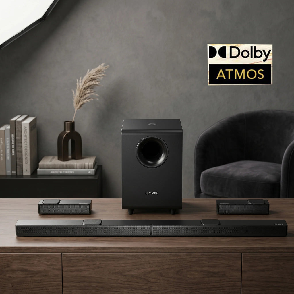ULTIMEA Nova S90 7.1.4ch Dolby Atmos Soundbar | Wireless Subwoofer & Rear Speakers, 740W, 360° ASL