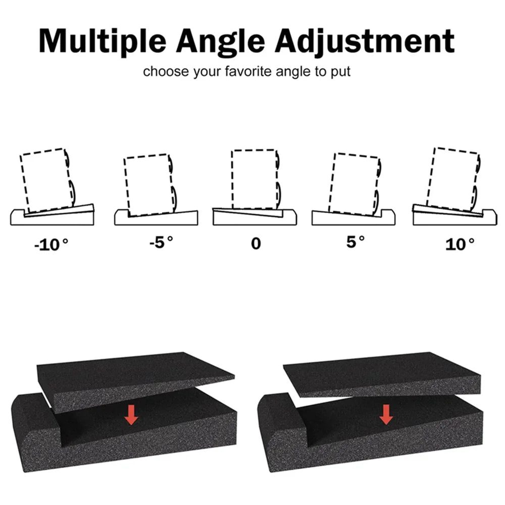 Studio Monitor Isolation Foam Pads (2 Sets) for 5" Speakers