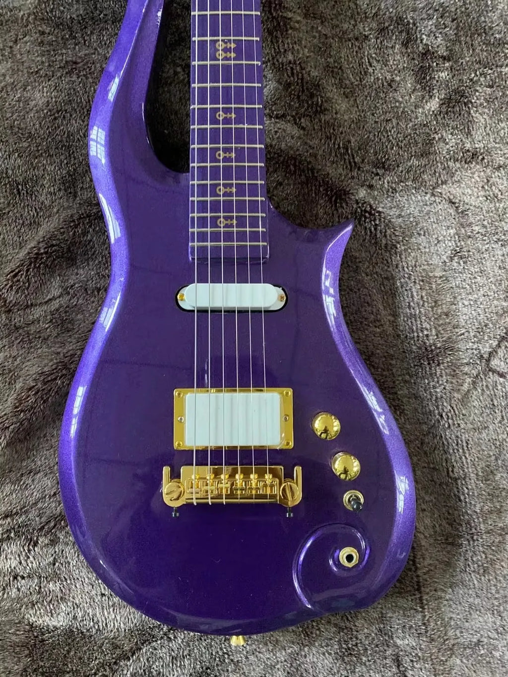 Weifang Rebon 6 String Cloud Prince Electric Guitar in Purple Colour