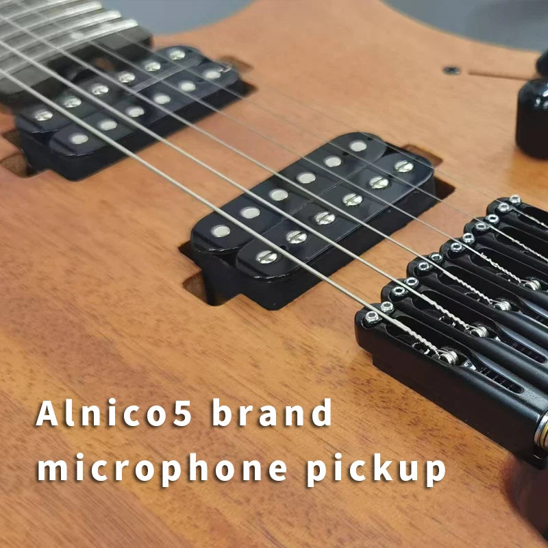 GALYDA Factory Custom Logo Portable and Lightweight 6 String Headless Electric Guitar for Rock Metal Players