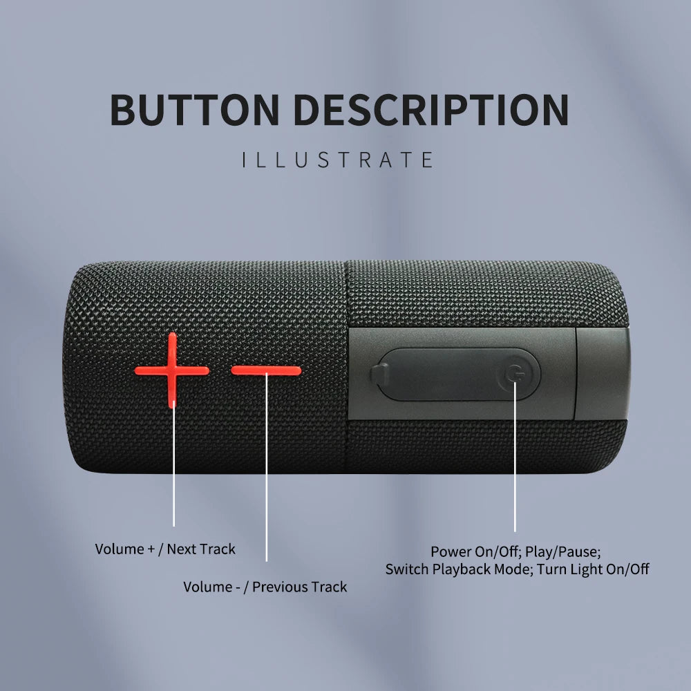 Dual Magnetic BT5.3 Speaker, IPX6 Waterproof Portable Wireless Speakers 24H Playtime Multiple Pairing for Home,Outdoor or Travel