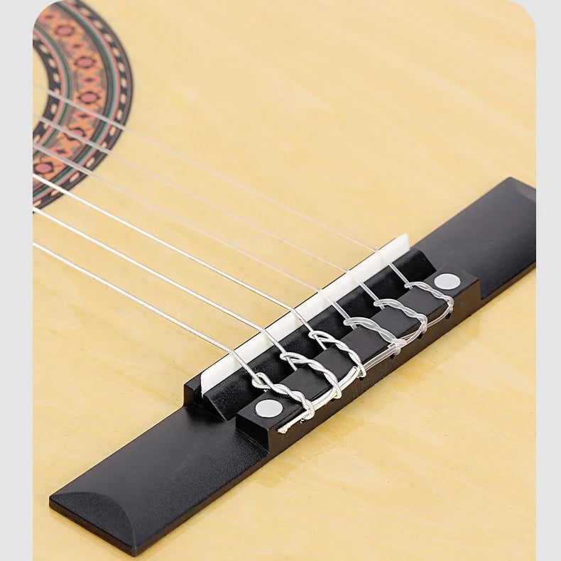36 Inch Classical Acoustic Guitar Beginner Adult Maple Neck Matte Finish Rounded Jita Instrument