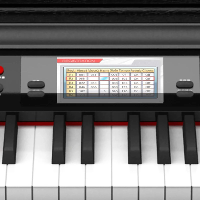 Upright 88-Key Digital Electric Piano Keyboard for Children & Adults Advanced Skill Level Wall Mount Household Use