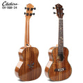 2023 Newest Professional String Instrument Guitar 24" Concert Solid Top KOA Body Acacia Mahogany Glossy Ukulele with Accessories