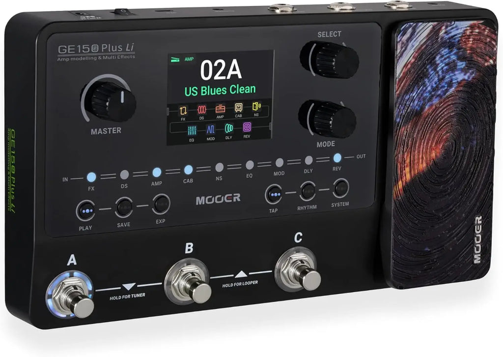 MOOER GE150 Plus Li Multi-Effects Guitar Pedal | 198 Presets, 55 Amp Models, 80s Looper, IR Loader, 40 Drum Rhythms
