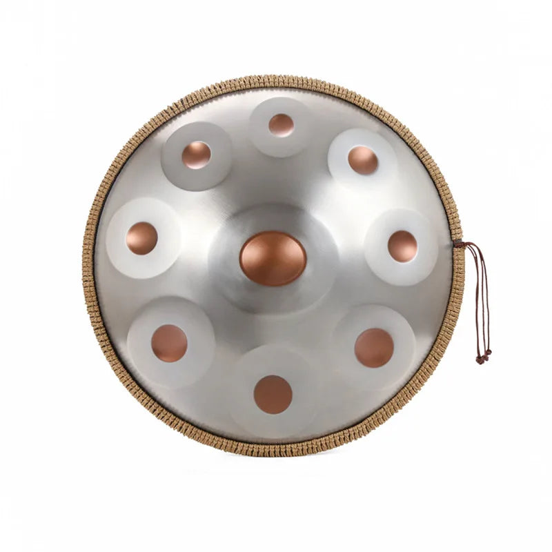 Professional Grade 18-Inch Handpan Drum with 9 Tones & 440Hz Beginner's Healing Percussion Instrument with g Key
