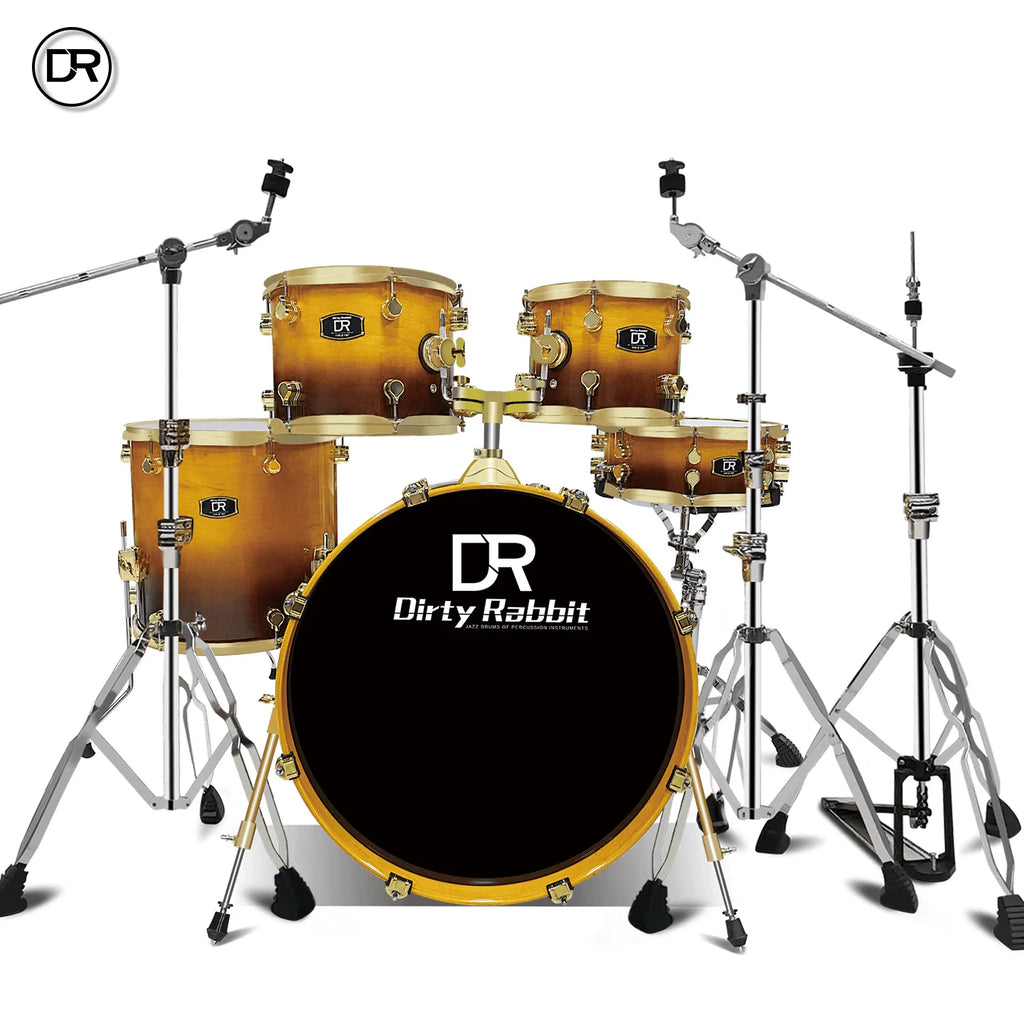 Factory Direct Adult Maple Lacquer Finished Drum Kit Western Percussion Instruments with Cymbal High Quality Drums