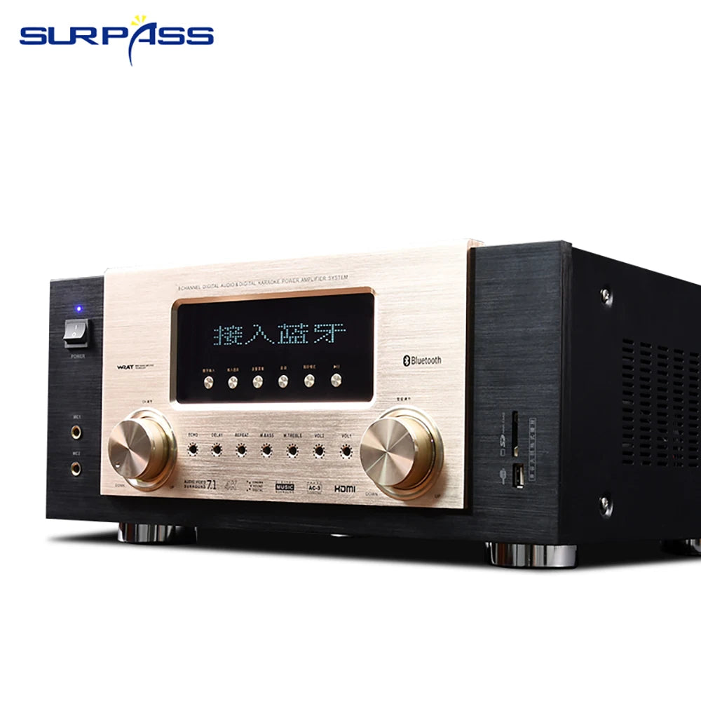 DT7.1 Surpass Audio Factory Price 7.1 Surround Sound System with Power Amplifier Speakers for Home Theater