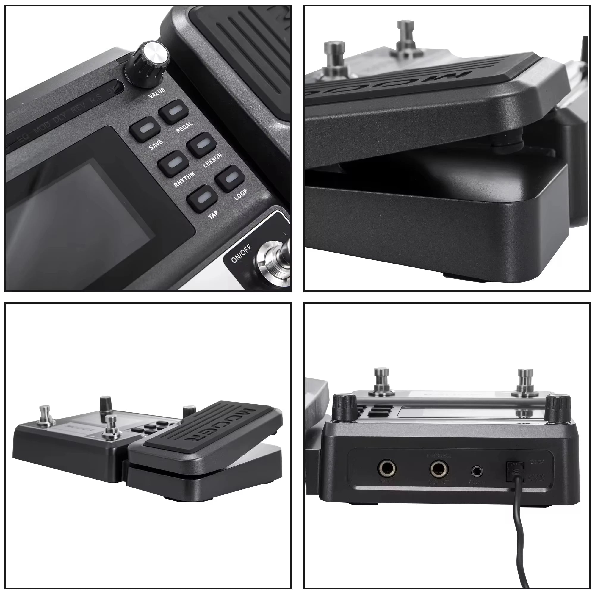MOOER GE100 Multi-Effects Guitar Pedal | 8 Effect Modules, 180s Loop, 40 Drum Rhythms, Black