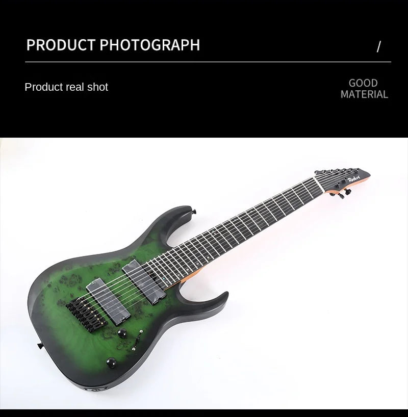 Factory Wholesale New Eight-string Oblique Electric Guitar for Man Woman