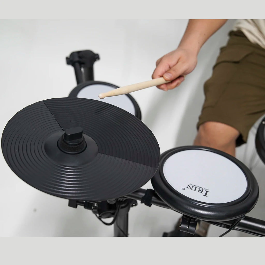 China Factory Hot Sale Cheap PriceIRIN 5 Drums 3 Cymbals Portable Silicone Electronic Drums Set Professional Electronic Drum Kit