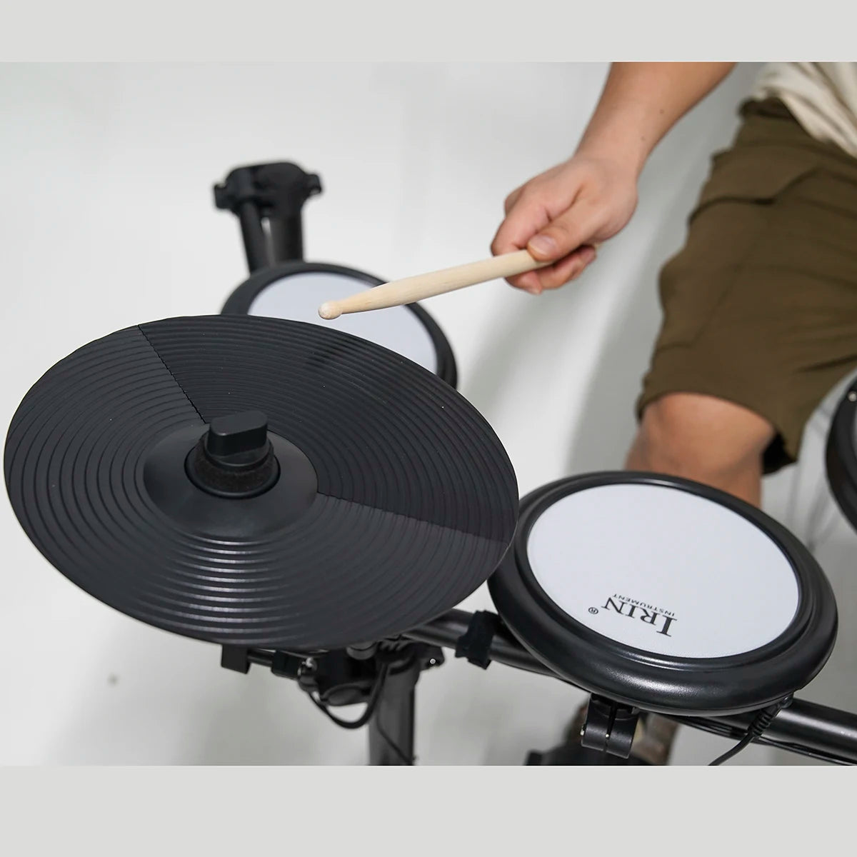 China Factory Hot Sale Cheap PriceIRIN 5 Drums 3 Cymbals Portable Silicone Electronic Drums Set Professional Electronic Drum Kit