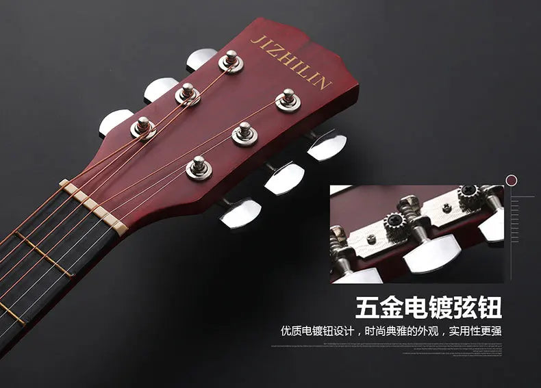 38-Inch Classical Acoustic Guitar Beginners Thin Body Basswood Maple Koa Back/Side Plastic Available Matt Gloss Wholesale Sale