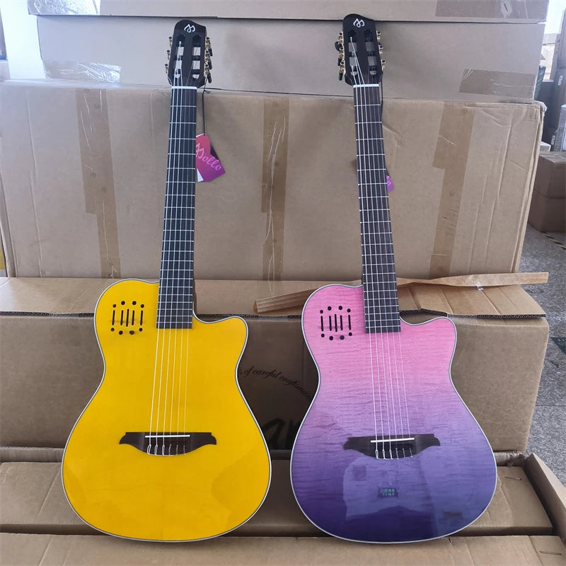 Nylon String  Classical Silent Guitar,  Silent Electric Guitar With Pickup