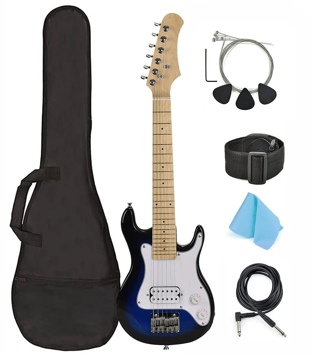 Learning and Practice 30 Inch Electric Guitar for Kid Musical Instrument Electrical Guitars 6 Steel String Electric