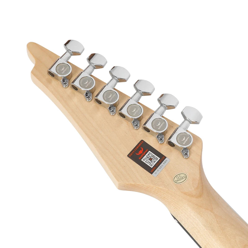 Neck Through Body Electric Guitar Carbon Fiber India Rosewood Solo Guitar High Glossy Original Bone Electric Guitar
