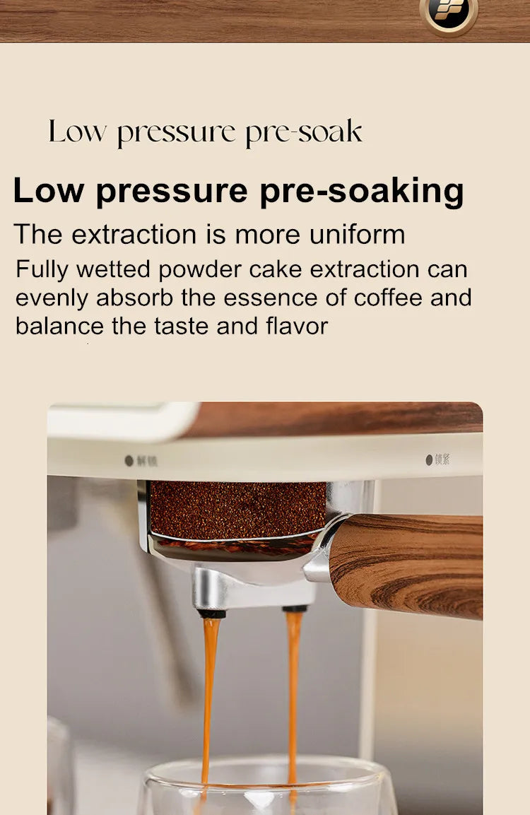 Coffee Maker Stainless Steel Italian Household Small Semi-Automatic Coffee Machine Steam Milk Bubble Concentration Office Steam