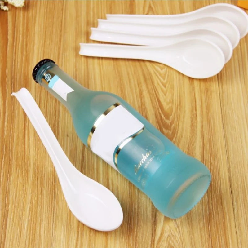 Soup Spoons,15Pcs Japanese Style Spoons Creative Rice Spoons Chinese Asian Soup Spoons with Long Handle for Restaurants CNIM Hot