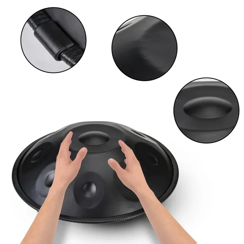 18-Inch 9-Tone Handpan Drum in G Key | 440Hz, Stainless Steel, Healing Percussion, Beginner-Friendly