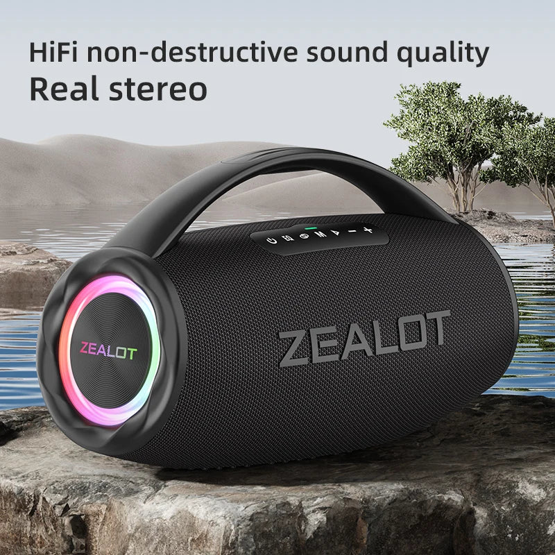 EU Local Stock High Quality Zealot S97 80W Portable Loud Outdoor Active Speakers with Bass for Mobile Phone Use