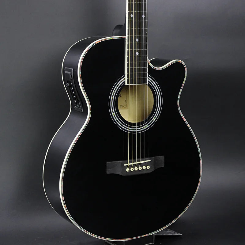 China Guitar 40 Inch White Acoustic Guitar with 4 Band Pickup