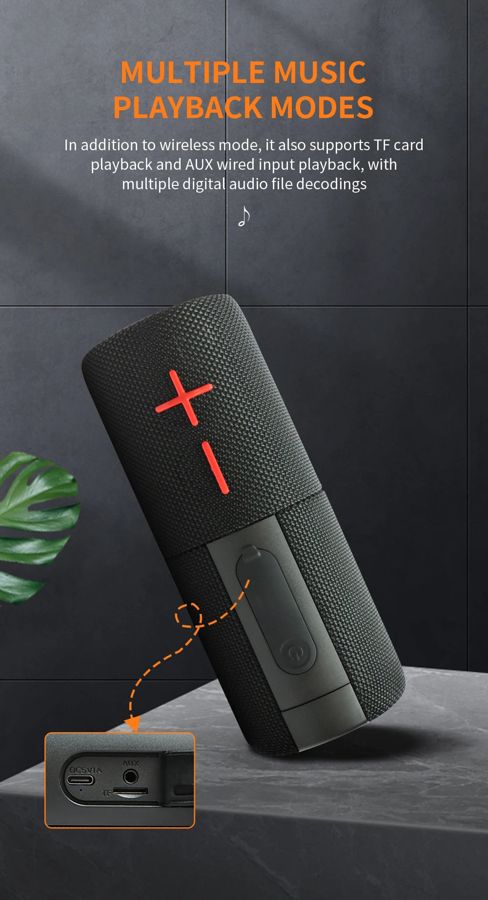 Dual Magnetic BT5.3 Speaker, IPX6 Waterproof Portable Wireless Speakers 24H Playtime Multiple Pairing for Home,Outdoor or Travel