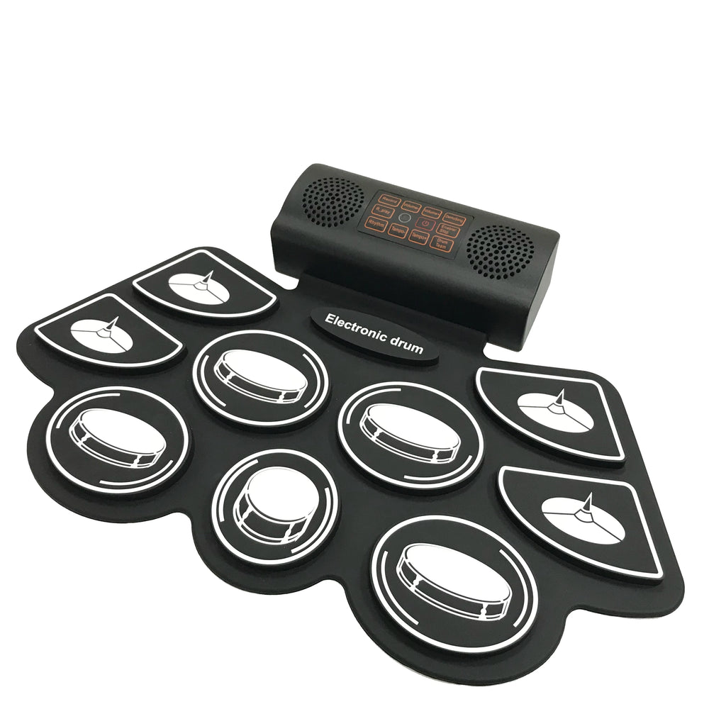Hidelok DD02 Roll-Up Electronic Drum Kit | 5 Drums, 4 Cymbals, Bluetooth, MIDI, Built-In Speaker & Battery