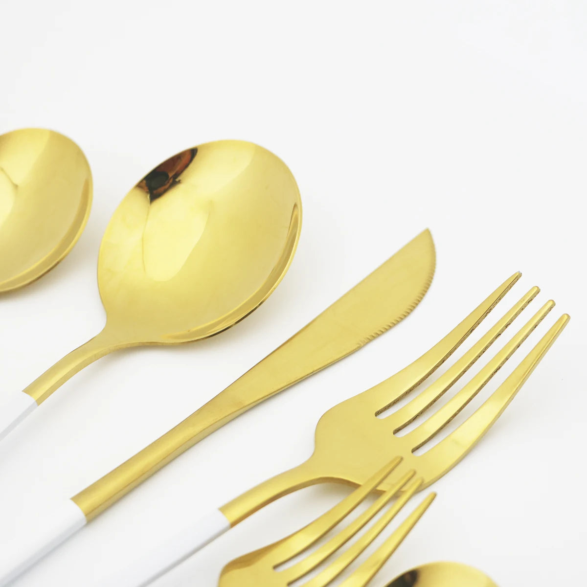 Silverware Mint Green Silver 5pcs/set Dinnerware Cutlery Knife Cake Fork Coffee Tea Spoon Stainless Steel Flatware Tableware Set