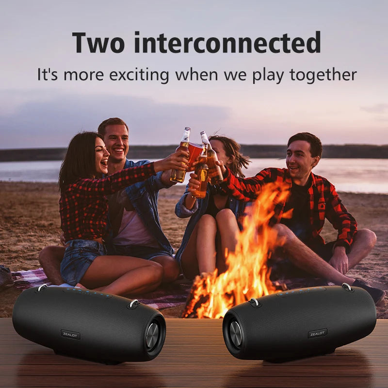 EU Stock Zealot S67 Blue Tooth Speaker Audio Custom Speakers 60watts Blue Tooth Wireless Outdoor Speaker for Party