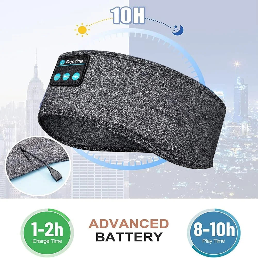 V5.4 Sleep Headphones Headband,Soft Sleeping Wireless Music Sport Earphones with Ultra-Thin Stereo Speakers, Long Play Time
