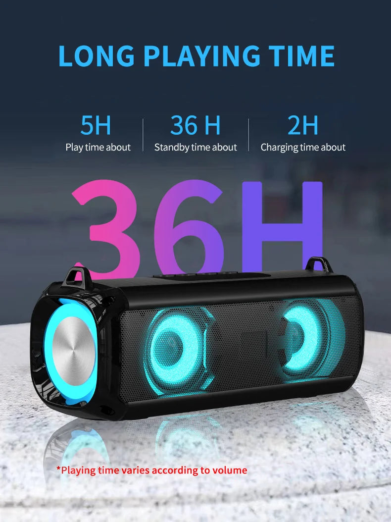 Popular Portable 10w Bluetooth Speakers with Colorful Lights Mode at Factory Wholesale Price
