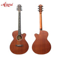 Custom Made Aiersi Brand Hot Sale Sapele Wood Body Cutaway Acoustic Guitar
