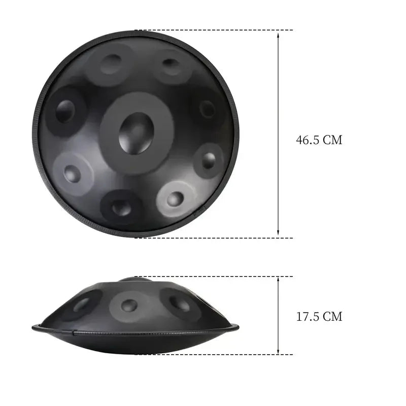 18-Inch 9-Tone Handpan Drum in G Key | 440Hz, Stainless Steel, Healing Percussion, Beginner-Friendly