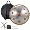 Professional Grade 18-Inch Handpan Drum with 9 Tones & 440Hz Beginner's Healing Percussion Instrument with g Key