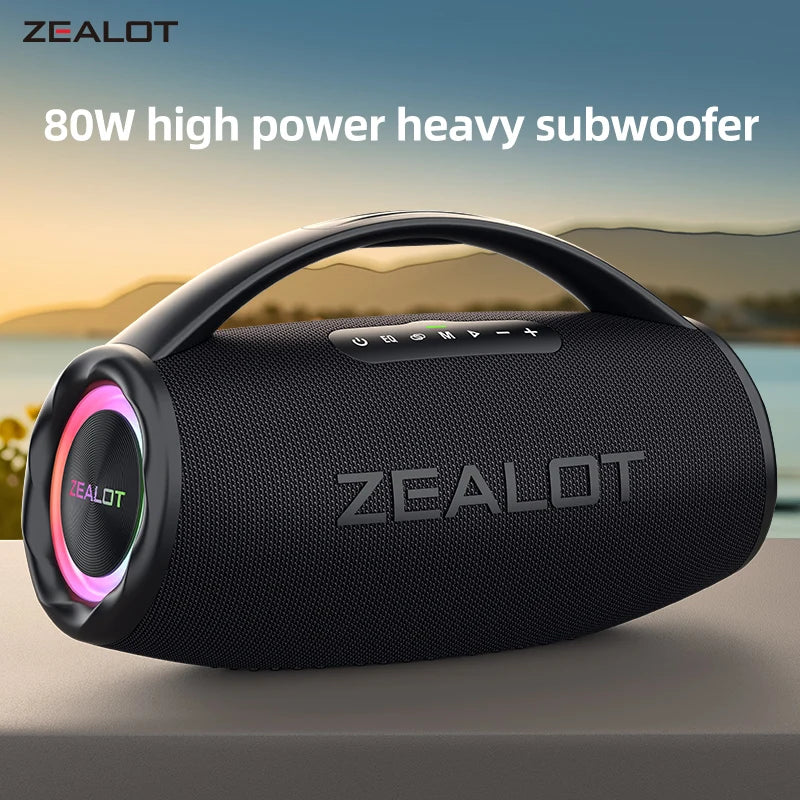 EU Local Stock High Quality Zealot S97 80W Portable Loud Outdoor Active Speakers with Bass for Mobile Phone Use