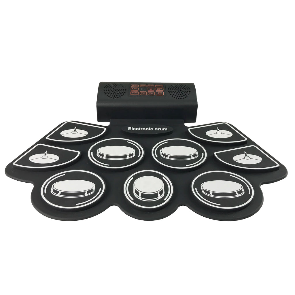 Hidelok DD02 Roll-Up Electronic Drum Kit | 5 Drums, 4 Cymbals, Bluetooth, MIDI, Built-In Speaker & Battery