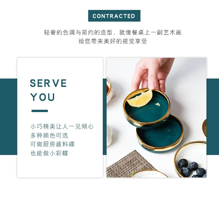 Ceramic Small Dishes Home Saucepan Hot Pot Sauce Dishes Sauce Dishes Small Dishes Sauce Dishes Small Plate Soy Sauce Dishes