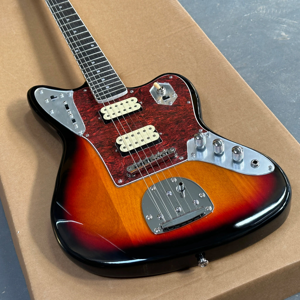 High Quality Custom Jazz Master Electric Guitar 3-Tone Sunburst Jaguars Solid Body