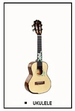2023 Newest Professional String Instrument Guitar 24" Concert Solid Top KOA Body Acacia Mahogany Glossy Ukulele with Accessories