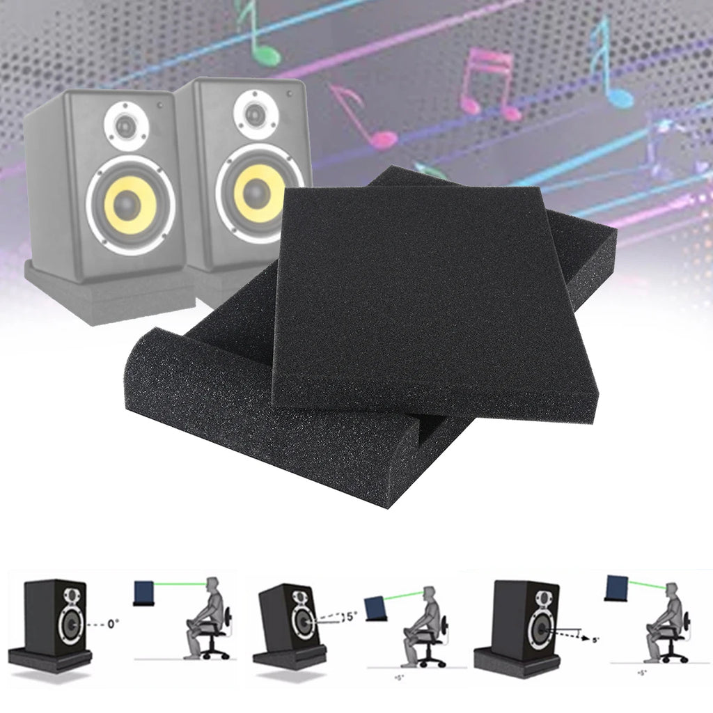 Studio Monitor Isolation Foam Pads (2 Sets) for 5" Speakers