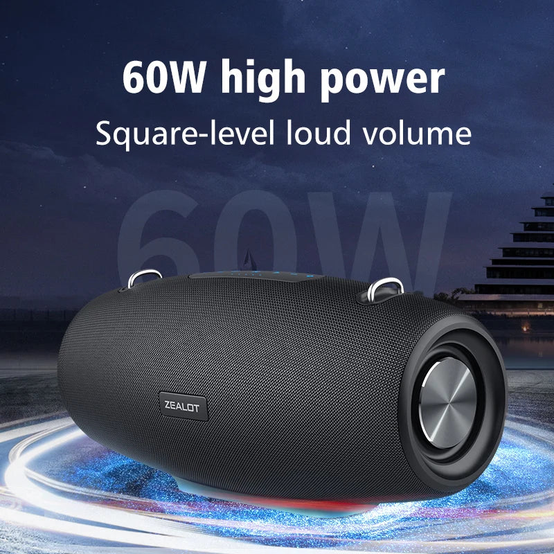 EU Stock Zealot S67 Blue Tooth Speaker Audio Custom Speakers 60watts Blue Tooth Wireless Outdoor Speaker for Party