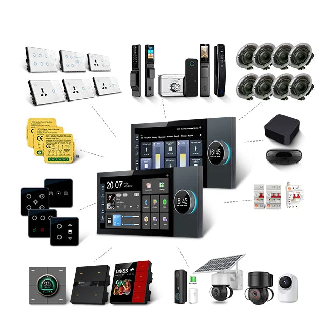 TUOAN Q7 7-Inch Smart Home Zigbee Gateway Control Panel | WiFi, Bluetooth, 2-Zone Music, Tuya App