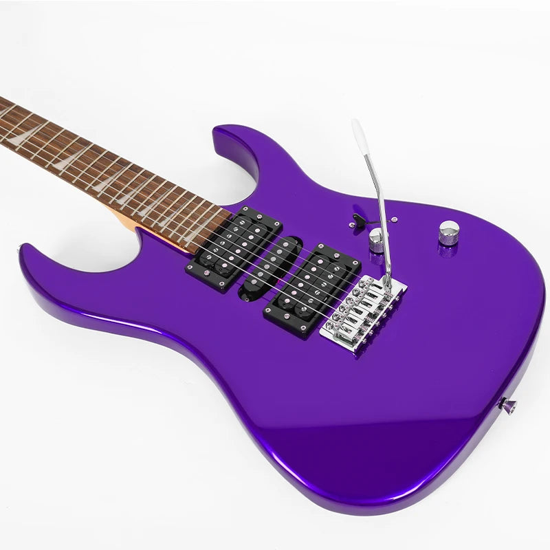 Neck Through Body Electric Guitar Carbon Fiber India Rosewood Solo Guitar High Glossy Original Bone Electric Guitar