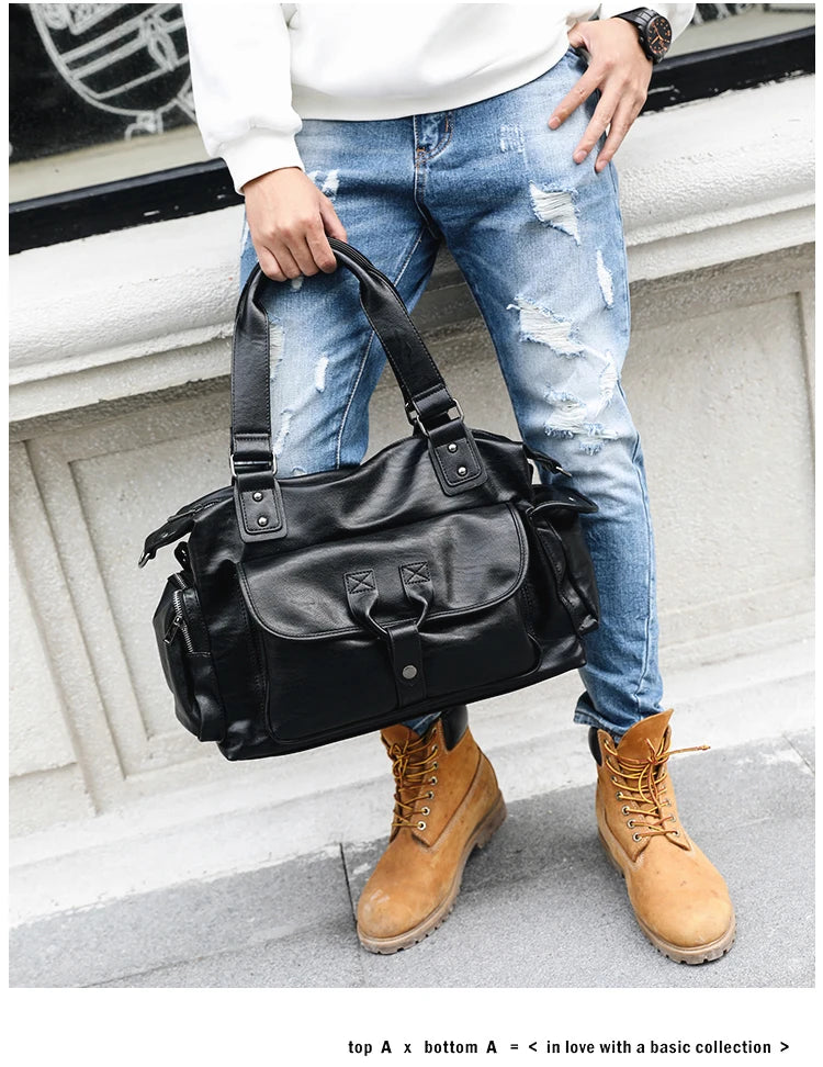 Business Men Travel Bags Large Capacity Brand Casual Black Travel Handbags High Quality Man Shoulder Bags High capacity