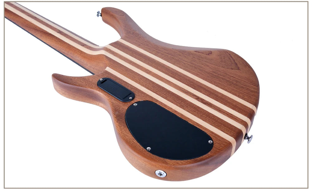 Made in China Professional Active Pickup Bass with Conjoined Neck Through Body 5 Strings Electric Bass Guitar